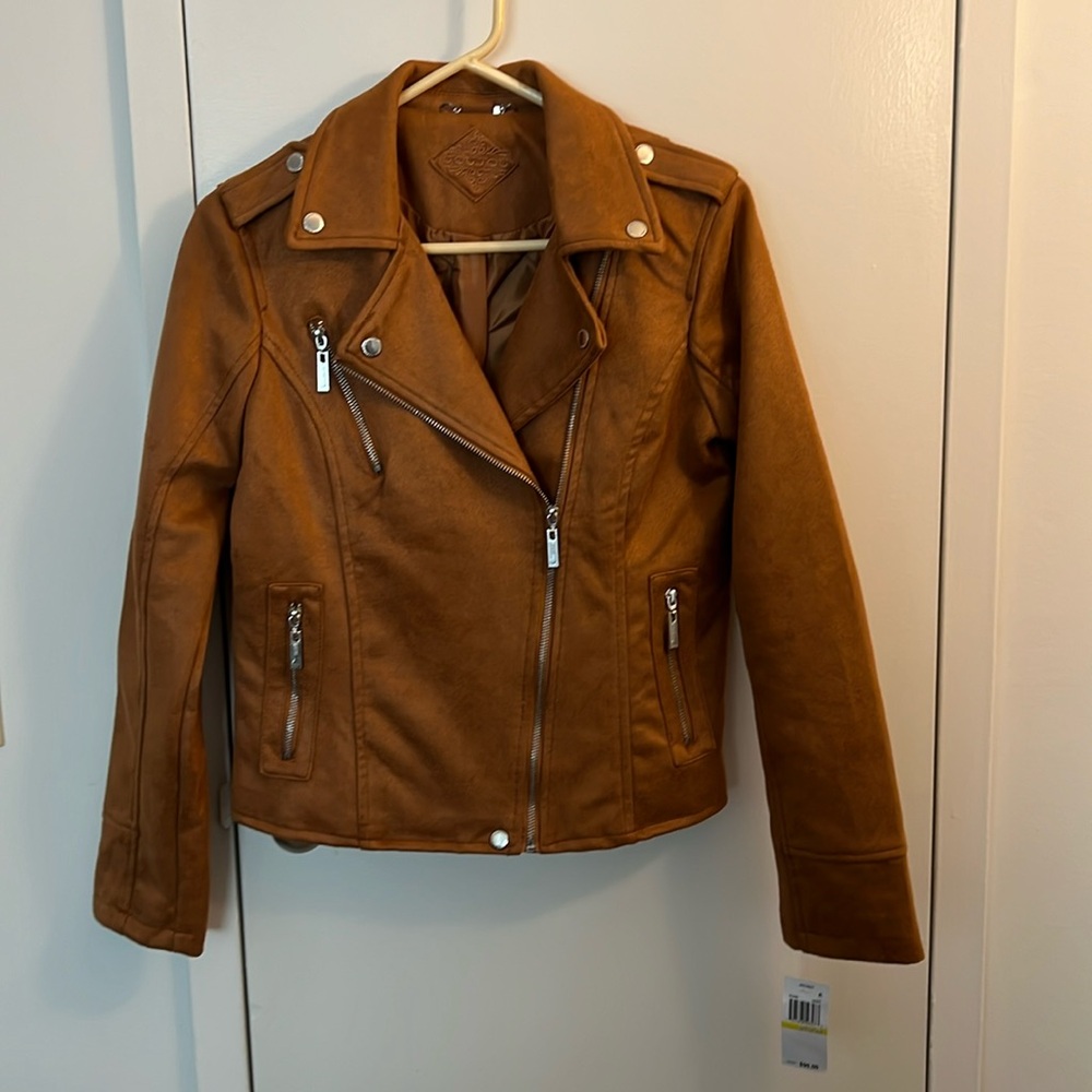 New Jou Jou faux suede brown jacket